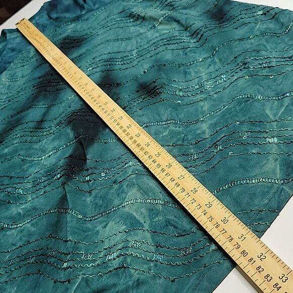 NEW 2X CATHERINE'S GREEN BLACK SEQUIN 3/4 SLEEVE HOLIDAY TUNIC TOP 22 24 NWT - Picture 6 of 11